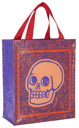 10 Best Recycled Lunch Bags That Make Sustainability Stylish 4 Blue Q Skulls and Roses Handy Tote Bag