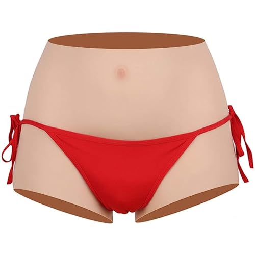 Liifun Fake Vagina Underwear Realistic Sissy Panties Silicone Boxer Briefs for Crossdresser Drag Queen Cosplay