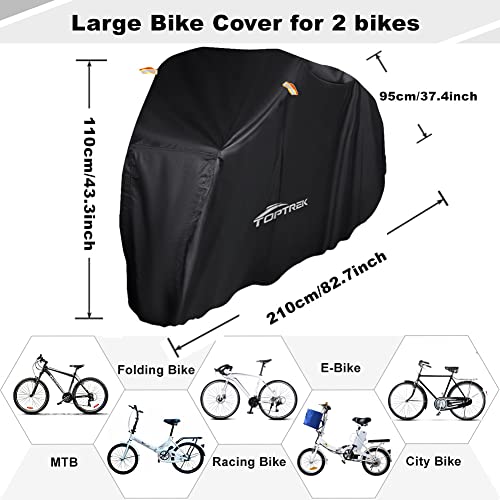 Toptrek Bike Cover, Large Bike Cover for 2 Bikes - Image 2