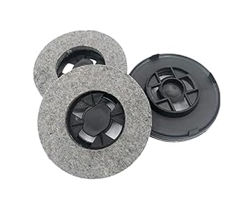 FIGEVIDA SPAZZOLE CON FELTRO UNIVERSALI PER LUCIDATRICE 3 PZ SENZA MOLLETTE DI FISSAGGIO