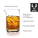 Viski Cocktail Mixing Glass 17 Oz. Crystal Pitcher Thick Base Design Bartending Glasses - Barware Essentials