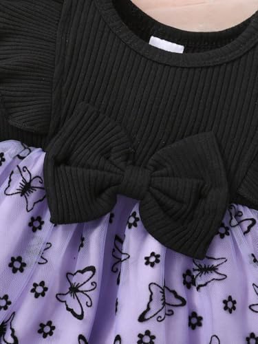Image of TAGAS Girls' Long-Sleeve Floral Party Dress with Big Bow||Baby Girl Dress|| Frock for Girls|prinsses Dresses | Dress for Girls|