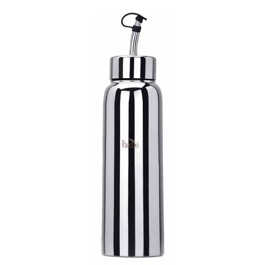 PDDFALCON Stainless Steel Oil Dispenser Bottle, Airtight & Leak-Proof, Wide Mouth for Easy Filling & Pouring, Lightweight, Anti-Skid, Food Grade Pourer, Easy to Maintain, Kitchen Use (700ml) (B0B1WM8T6R) Amazon Price History, Amazon Price Tracker