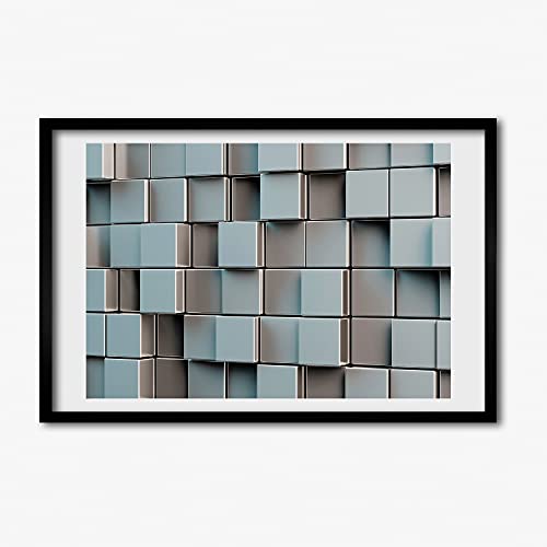 Tableau moderne 60x40 pour décorer le salon avec le cadre en bois Tulup Kostki