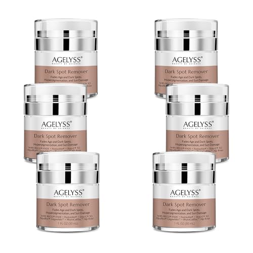 Agelyss Dark Spot Remover – Brightening Serum – Fades Appearance of Dark Spots, Evens Skin Texture, Hydrating & Nourishing – Paraben-Free, Vegan, Cruelty-Free – 1 FL OZ - Pack of 6