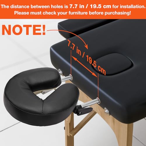 Massage Table Face Cradle & Pillow, Adjustable Massage Spa Bed Headrest by Udefineit - Image 3
