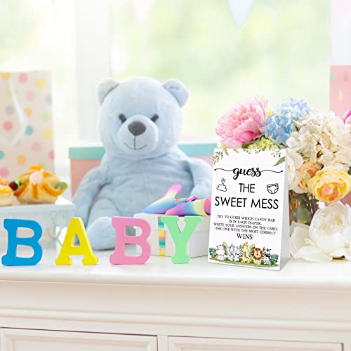 Fumete QA-FUMETE-1837 67 Pcs Guess The Sweet Mess Baby Shower Game Dirty Diaper Game Including Guess The Sweet Mess Sign 50 Small Cards 10 Pencils And 6 Number Stickers thumb #5