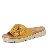  Gabor 43.745-12 sportive Damen Pantolette aus Veloursleder Best-Fitting-System, Groesse 42, gelb