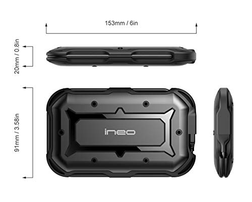 ineo 2.5 inch USB 3.0 Type A Rugged Waterproof & Shockproof IP66 External Hard Drive Enclosure for 2.5 inch 9.5mm & 7mm SATA HDD SSD [T2566-II] - Thumbnail 7