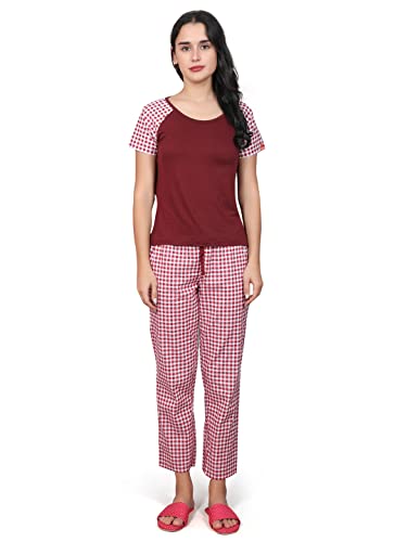 Image of Evolove Women Night Suit Set /Top Pyjama Set