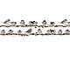TapetenbordüRe Selbstklebende BordüRe Wand Wohnzimmer Tapeten Fliesenaufkleber Bad Dekoband Selbstklebend Brauner Vogel 2St 20x50cm