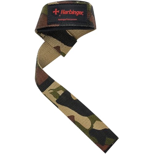 Image of Harbinger Padded Cotton Lifting Straps with NeoTek Cushioned Wrist (Pair)