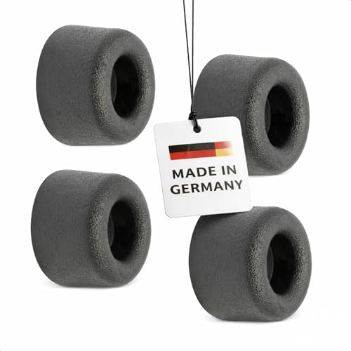 WAGNER Wandtürstopper VULKANO MINI 4tlg. Set - Durchmesser Ø 20 x 10 mm, Puffer aus hochwertigem Vollgummi, schwarz, zum Schrauben - 15501004