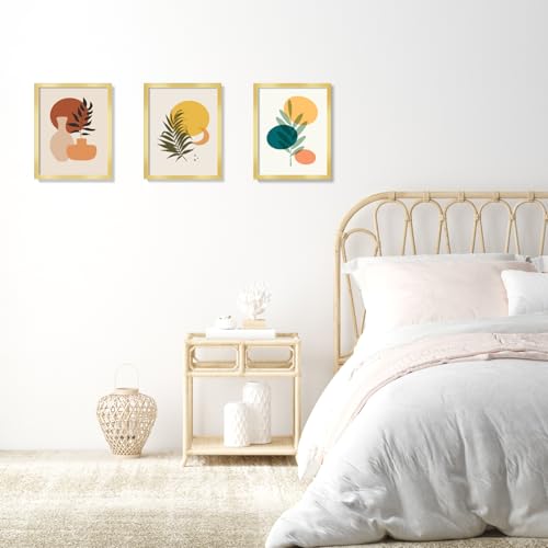 LaVie Home 8x10 Picture Frame for Wall Display, 8x10 Gold Picture Frame with HD Plexiglas, 8 x 10 Frame 1 Pack, Display Frame for Vertical or Horizontal, Classic Collection