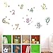 Walplus Numéro Autocollant Mural - Maison Bureau, Décoration 45 Pièces 11.5cm X 2cm PVC, Amovible, Transparent Bordures,Auto-Adhésif,Multicolore