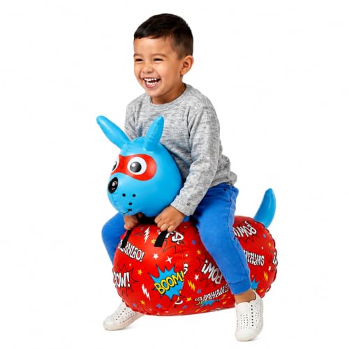 WADDLE Hip Hopper Inflatable Hopping Animal Bouncer Dog, Ages 2 and Up, Supports Up to 85 Pounds