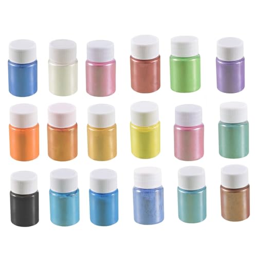 Polvo de mica de 18 colores para resina epoxi y cosmética casera 2