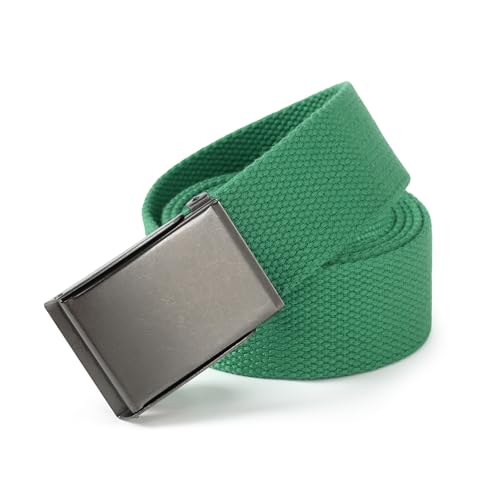 Image of Mile High Life Canvas Web Belt | Cut to Fit Up to 52 inch | Flip-Top Matte Silver Nickel Buckle 12 Colors