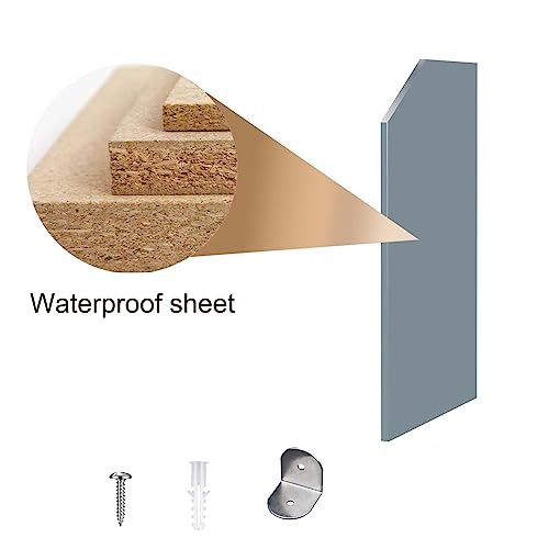 Mampara de privacidad para urinario de PVC, separador de pared para baños públicos (3 piezas) 3