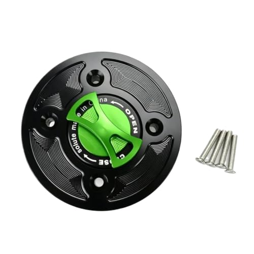 Bouchon essence moto vert CNC pour Kawasaki Ninja ZX4R ZX4RR réservoir à dégagement rapide