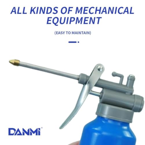 Image of Carbon Steel Oil Can 250CC | Manual High-Pressure Oiler with Long Nozzle & Hose | Durable Oil Pot for Machine Maintenance, Workshops & Industrial Lubrication