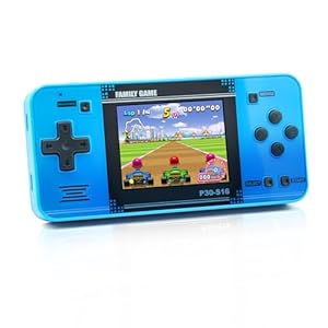 Handheld Game for Kids -Preloaded 220 Retro Video Games, Portable Gaming Player with Rechargeable Battery 3.0″ LCD Screen, Mini Arcade Electronic Toy Gifts for Boys Girls (Blue)