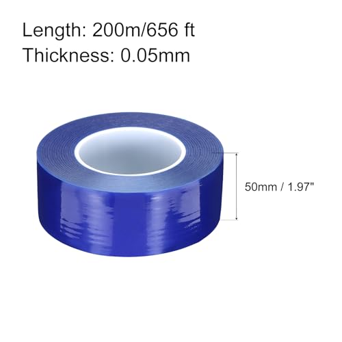 Image of MECCANIXITY Removable Protective Film Tape, 2 Inch x 656 Ft Surface Protective Scratch Film Tape Roll for Furniture, Electrical Appliances, Blue