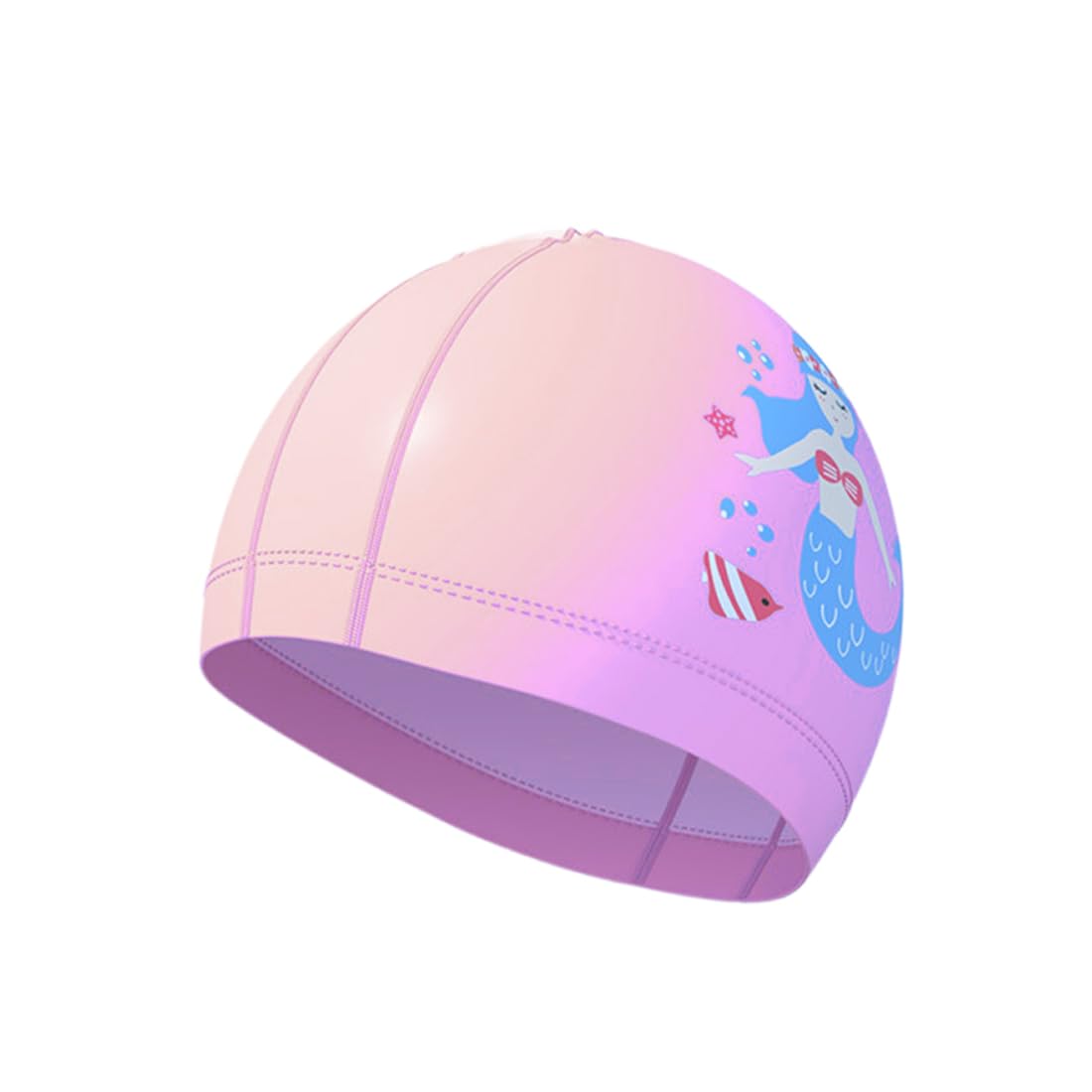 Bonnet De Bain Enfant - Lot De 2 Bonnets Piscine Rose Avec Motifs Sirène Et Licorne - Imperméable, Confortable