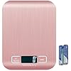 Kitchen Scale, 11 lb Digital Food Scales with Batteries, 5 Units with Tare Function, Touch Button, Backlit LCD Display