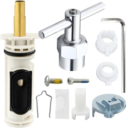 1222 Replacement Cartridge Kit for Moen One Handle Posi Temp Faucet with 104421 Removal Tool &116653 Handle Adapter, Compatible with Moen Tub & Shower Valve Cartridge