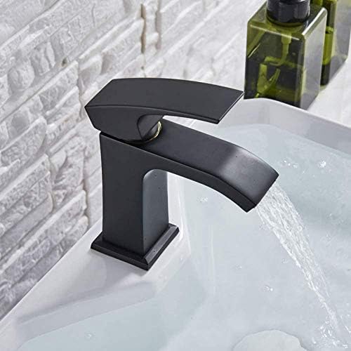 Robinet d'évier de vanité noir moderne mitigeur de salle de bains