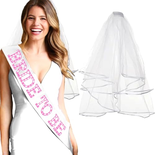 Lets Go Girls Bachelorette - BRIDAL GRADE SATIN Pink Gingham Bride Sash - Same Cowboy Forever, Last Rodeo Decor