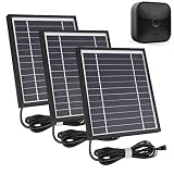 iTODOS 3 Pack Solar Panel Works for (3rd Gen) XT3 and Blink XT XT2, 11.5Ft Outdoor Power Charging Ca