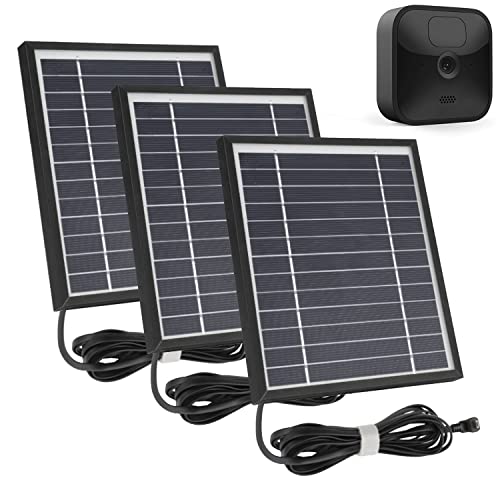 Itodos 3 Pack Solar Panel Works For (3Rd Gen) Xt3 And Blink Xt Xt2, 11.5Ft Outdoor Power Charging Cable And Adjustable Mount,Weatherproof, Power Your Blink Camera Continuously - Black #TOP1