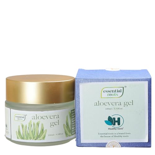Image of Aloe Vera Skin Gel 100ml for Face & Hair and Fresh Aloe Vera Leaf Extract - Hydrating, Moisturizing, Soothing | Pure 100ml Gel for Glowing Skin | Multipurpose Care for Men & Women.