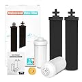Berkey Gravity Water Filter System Replacement for Berkey Water Filter, 2 Activated Carbon Filters and 2 Fluoride Filters Compatible with Purifiers , Pack of 4