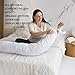 First Organic Cotton Pregnancy Pillow for Sleeping & Baby Feeding made with Natural Kapok Filling – Cooling Nursing & Comfort Pillow for Maternity Support & Side Sleepers – Removable Cover Included!