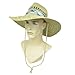 Hawaiian Tropic Large Wide Brim Chin Strap Floppy Plaid Beach Straw S/M Hat Cap