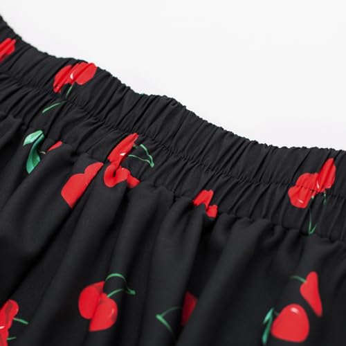 Image of Belle Poque Women's Midi Pleated A-Line Skirts Pockets