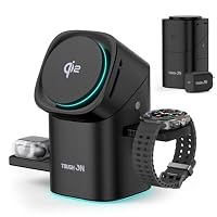 TOUGH ON MagPro 3 in 1 Wireless Charger for Samsung, Qi2 Certified 15W Magnetic Charging Station with Touch Control, Compatible with Samsung Galaxy S26/S25/S24/S23 Series, Galaxy Watch & Galaxy Buds