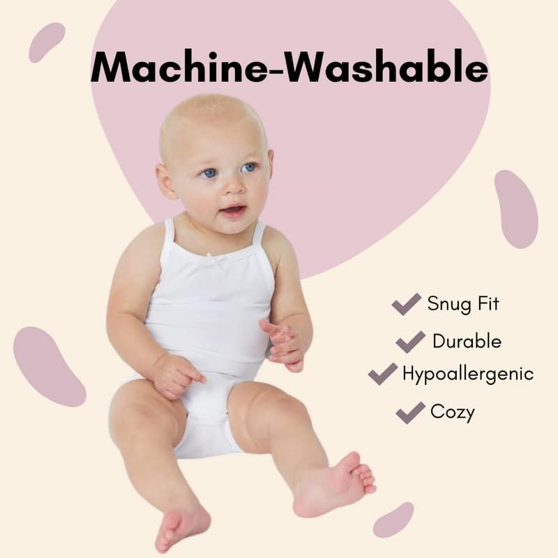 Feathers Tank Top Bodysuits for Baby Girl (2 Pack) Super Soft One-Piece Toddler Bodysuit - Image 6