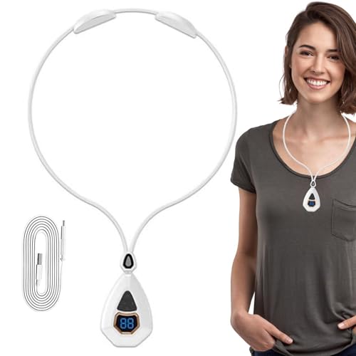 Weqizuerqi Massaggio elettrico per collo a impulsi, massaggio cervicale ems, massaggiatore linfatico del collo con calore, massaggiatore per acupunti massaggio EMS per collo, 5 modalità di massaggio