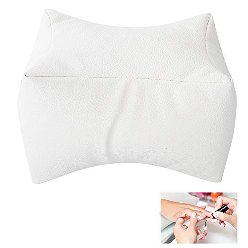 Hand Cushion Pillow, Manicure Hand Rest Washable Nail Art Design Salon Beauty Accessory Soft PU Arm Rest Nail Care Pad(White)