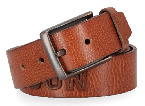 Harley-Davidson Men's H-D Raised Cutout Logo Leather Belt - Dark Brown