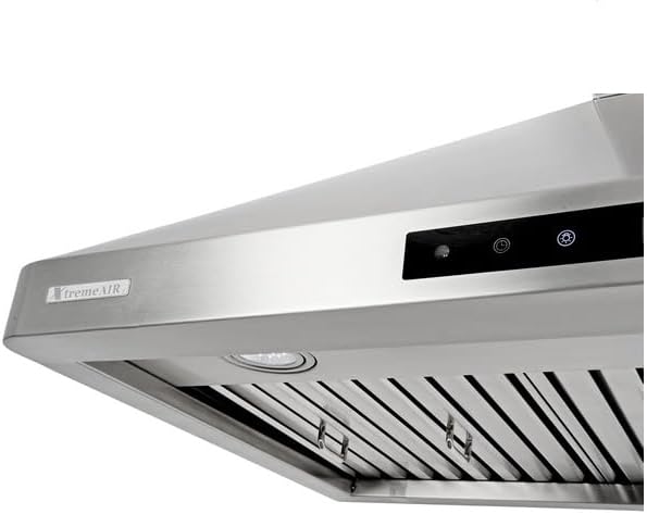XtremeAir PX02-W36, 36" wide, LED lights, Baffle Filters W/Grease Drain Tunnel, 1.0mm Non-Magnetic Stainless Steel Seamless Body, Wall Mount Range Hood
