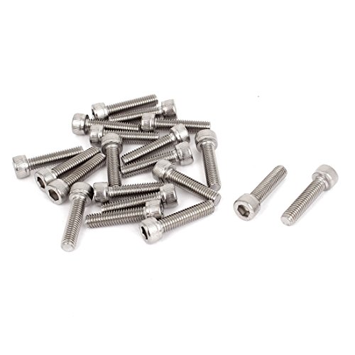 M6x25mm Stainless Steel Hex Socket Cap Screws Head Key Bolts 20 Pcs