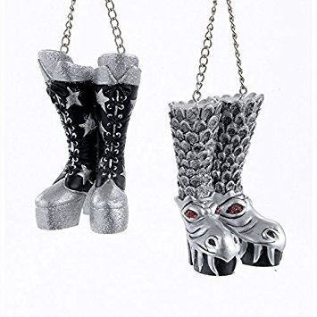 Kurt Adler KISS Demon & Star Child Boots Ornaments