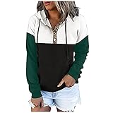 ※ Dos bolsillos laterales, funcionales para llevar cosas pequeñas al hacer ejercicio; Manga larga, cuello en V, bloque de color, botón con cordón, bolsillo frontal y diseño de sudadera con capucha. Los tops perfectos para combinar con jeans, pantalones, leggings, shorts, faldas, etc. es una sudadera con capucha imprescindible en tu armario. Perfecto para la vida diaria, interior, exterior, trabajo, compras, deportes. Buena opción para combinar con leggings, jeans, pantalones, etc.