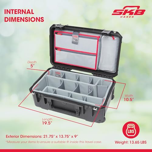 Maleta rígida para cámara SKB con divisores miniatura 3