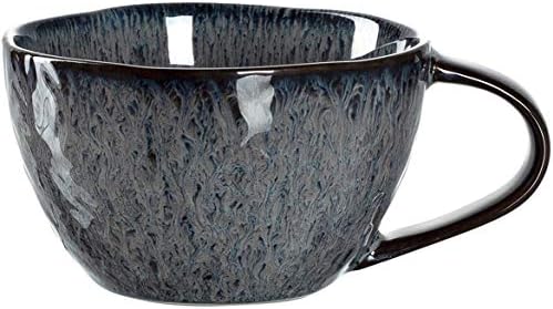 Leonardo Matera Kaffee-Tasse, 1 Stück, spülmaschinengeeignete Keramik-Tasse, 1 mikrowellenfester Becher, Tasse aus Steingut, grau, 290 ml, 018586 | , 1 mikrowellenfester Becher, Tasse aus Steingut, grau, 290 ml, 018586